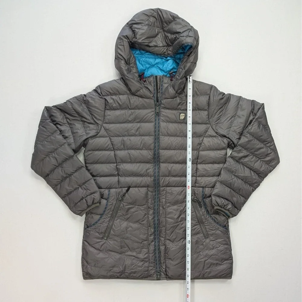 Orage Women's Down Jacket Hooded Puffer Size Large Gray Blue